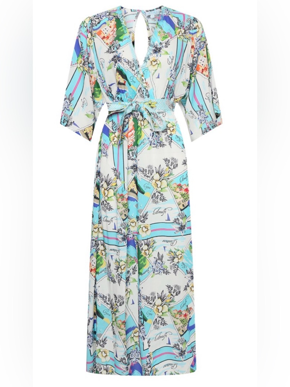 TAJ by Sabrina Crippa Embroidered Midi Dress in Size Small NWT